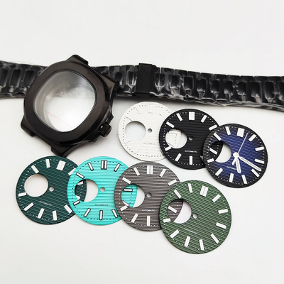 组装PP机械表壳套件潜水蓝宝石 鹦鹉螺手表外壳 适合NH38表壳全套