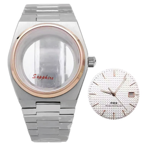 40MM手表表壳套件+表盘+表针 NH35表壳 介玫瑰金 PXR超级玩家表壳