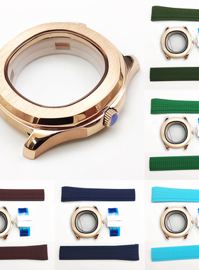 改装手表表壳 手雷套件NH35/36机芯42MM精钢表壳 手表外壳 玫瑰金