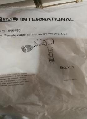 贺德克HYDAC传感器插头4孔609480母头M18 原装现货