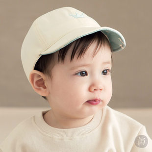 现货韩国男宝宝鸭舌帽进口童装 KIDSCLARA春婴幼儿童皇冠遮太阳帽