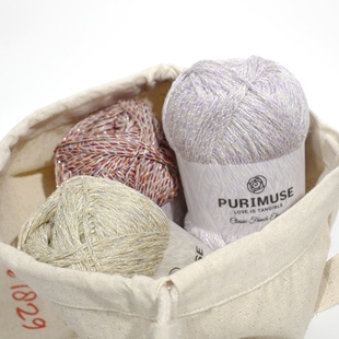 普利妙织可可小香风风格 中粗毛线编织帽子围巾毛衣包包纱线秋冬线