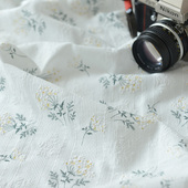 面料 手工DIY布艺裙子童装 纯棉布料日式 小碎花提花仿刺绣全棉服装