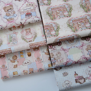 145cm宽60支纯棉手工布料diy服装 饰衣服棉布国货裙子熊偶玩具馆 装