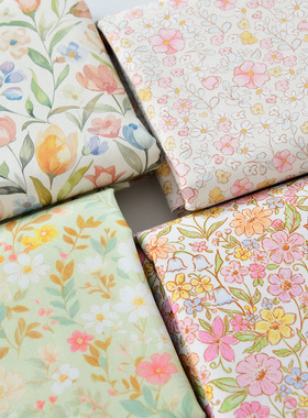 40支全棉碎花手工diy连衣裙棉布衬衫纯棉面料田园风花卉裙子布料