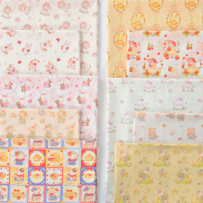 60支平纹布料纯棉原创卡通童装