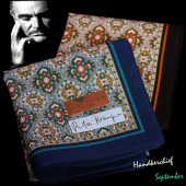 日本进口复古染逆天奢华英伦图腾男士 大手帕随身全棉手绢纯棉商务