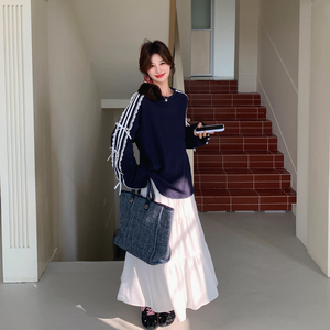 春季新款卫衣半身裙两件套装7269P165控268图片