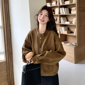  春新款麂皮夹克短外套133-8028P145控218图片