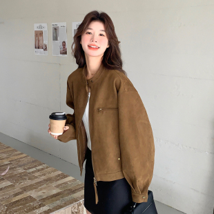 8028P145控218 麂皮夹克短外套133 首发 春新款