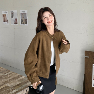 8028P145控218 麂皮夹克短外套133 首发 春新款