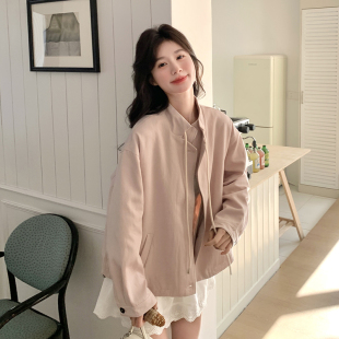 8033P155控218 通勤短外套133 现货 粉色韩版