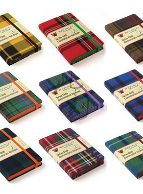 英国皇室御用Waverley韦弗利笔记本苏格兰格子呢布A6手账日记事本