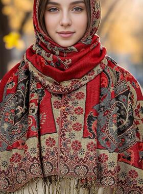 LADY'S WINTER pashmin scarf 女士民族风格围巾保暖秋冬