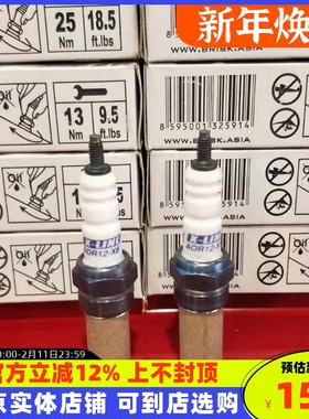 捷克Brisk三代XLINE银芯四极火花塞 360°点火 适用摩托车多车型