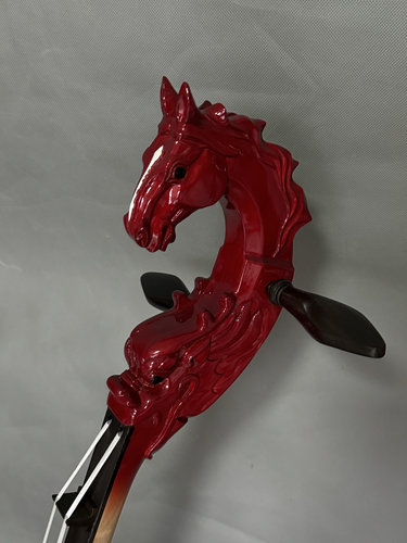 乌木马头琴蒙古族手工制作 骏马乐器品牌马头琴 龙头平板演奏琴