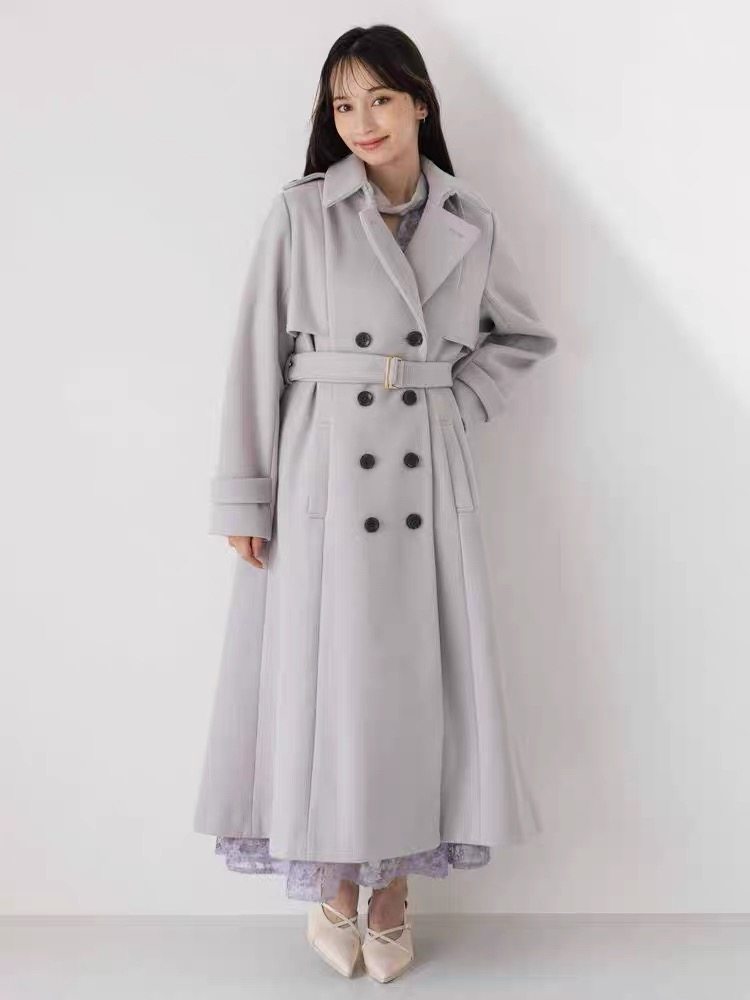 2006新款女装灰色长款风衣外套女宽松双排扣大衣,女装/女士精品,风衣,淘宝优惠券,粉丝福利购,淘宝优惠卷