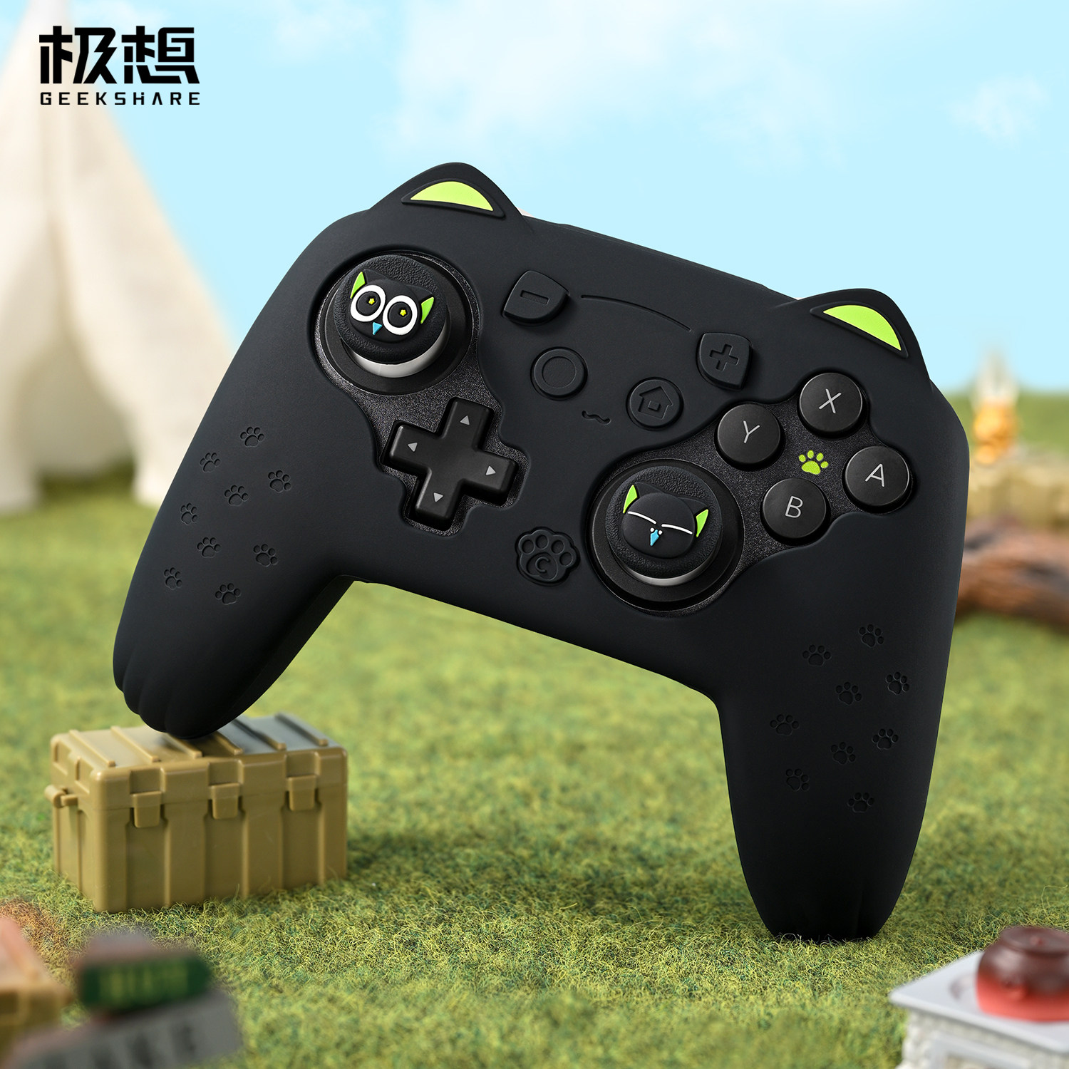 极想ns2Pro手柄保护套罗小黑图片