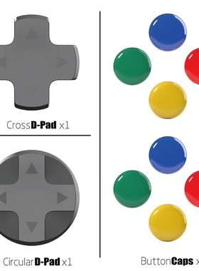 Skull Co任天堂switch按键帽彩色 ns十字键贴ps5 nspro手柄摇杆帽