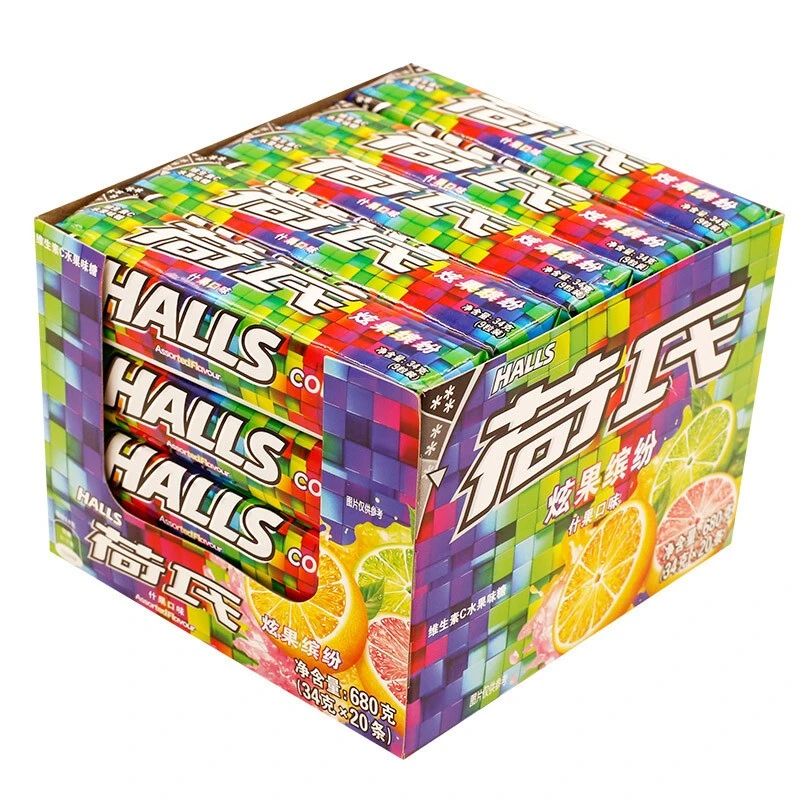 亿滋 荷氏(halls)炫果缤纷34g 什果口味维生素c水果味糖