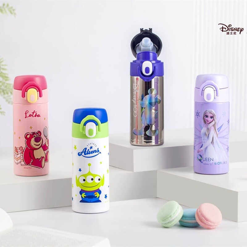 Disney迪士尼儿童316不锈钢保温杯弹跳直饮杯360ml便携WD-3675