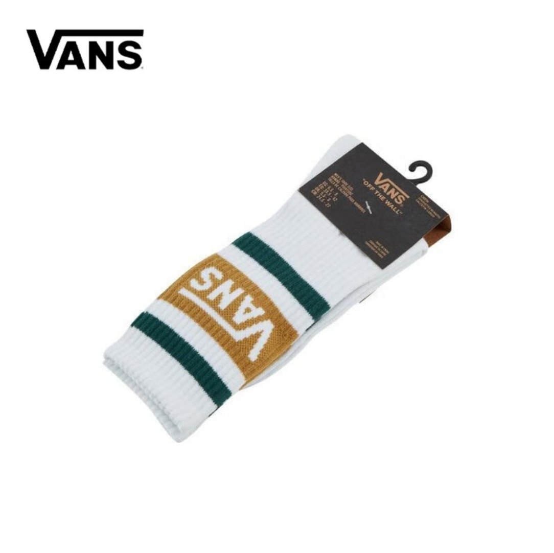 VANS正品男女条纹印花中高筒纯棉运动舒适贴合保暖袜子一双装加厚