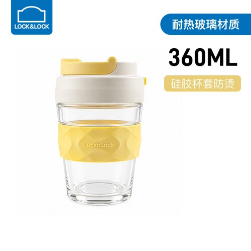 乐扣乐扣耐热玻璃直饮款咖啡杯