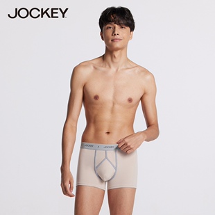 JOCKEY正品男士内裤舒适透气柔软亲肤高弹全棉平角裤3件套礼盒装