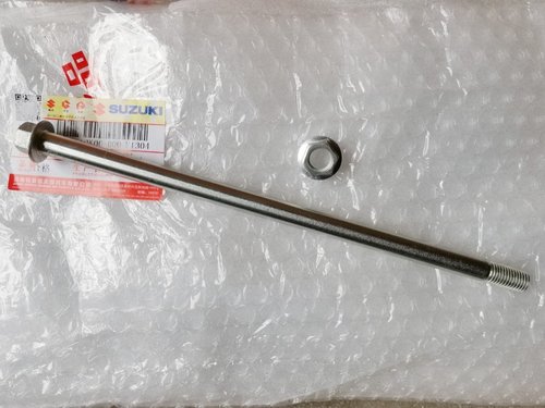 铃木UYUU125赛驰QS110骏驰QS125前轮轴螺丝轮毂轴前后轮轴螺母