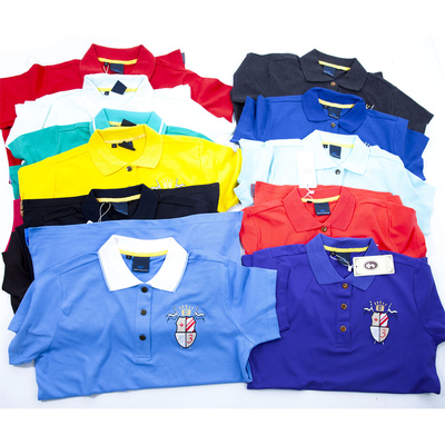 尾货常规短袖polo外贸