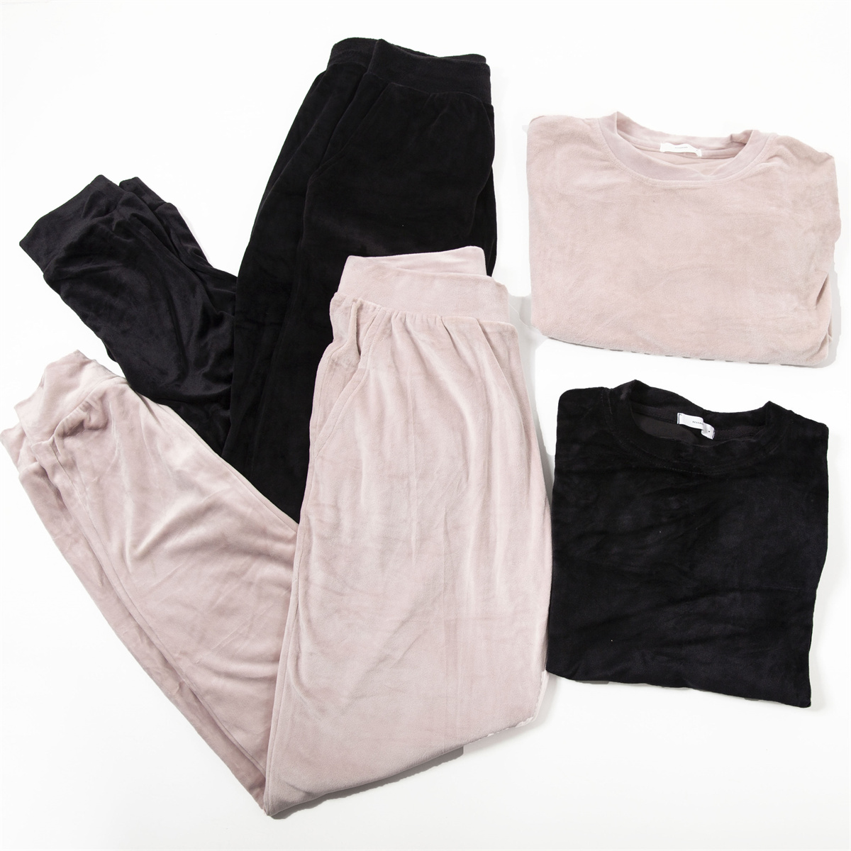 外贸珊瑚绒居家服无尾货女