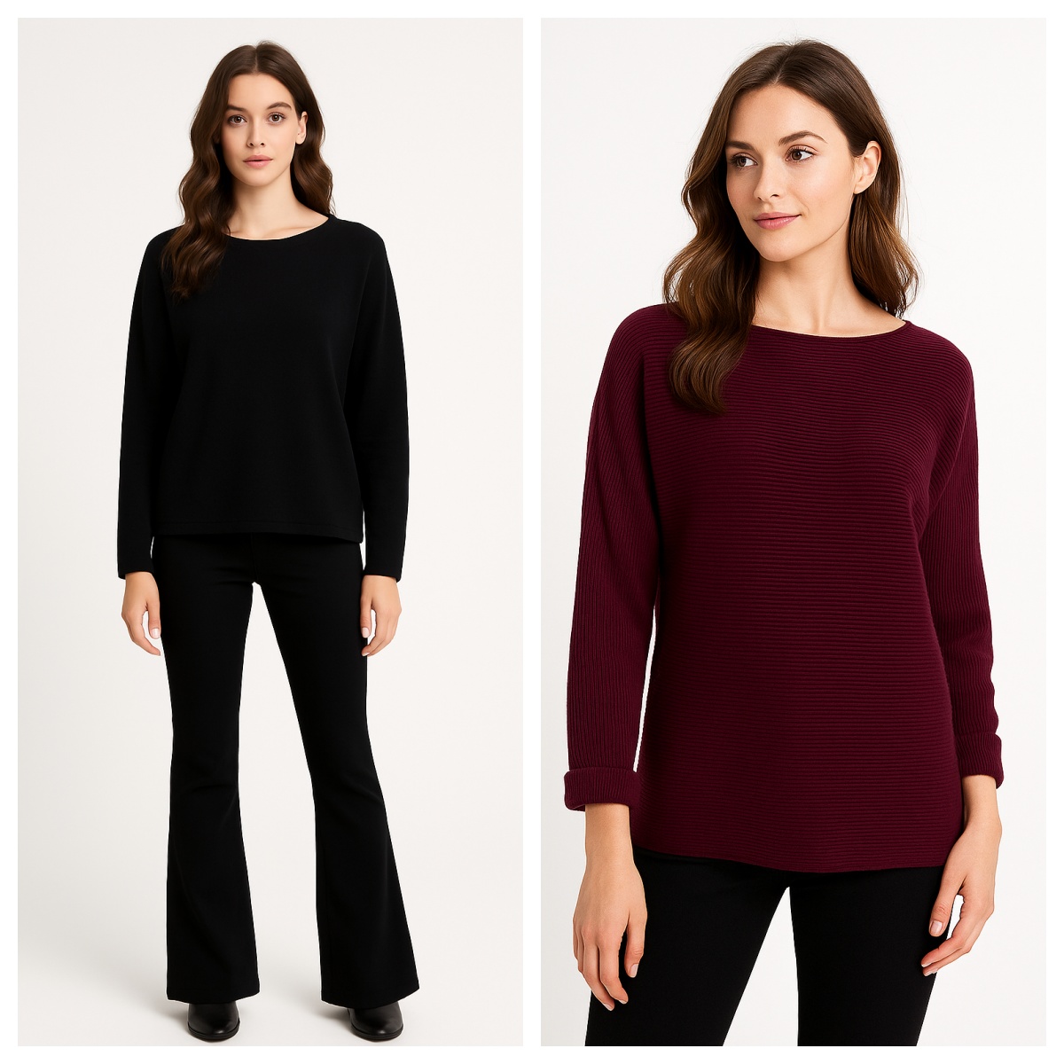 条纹针织长袖上衣百搭打底衫毛衣