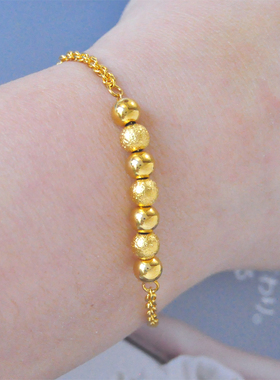 小众原创磨砂光面圆珠转运手链