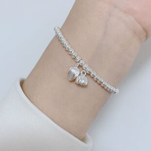 99足银纯银莲蓬莲花手链古法传承莲心银珠转运手串宝宝生日礼物