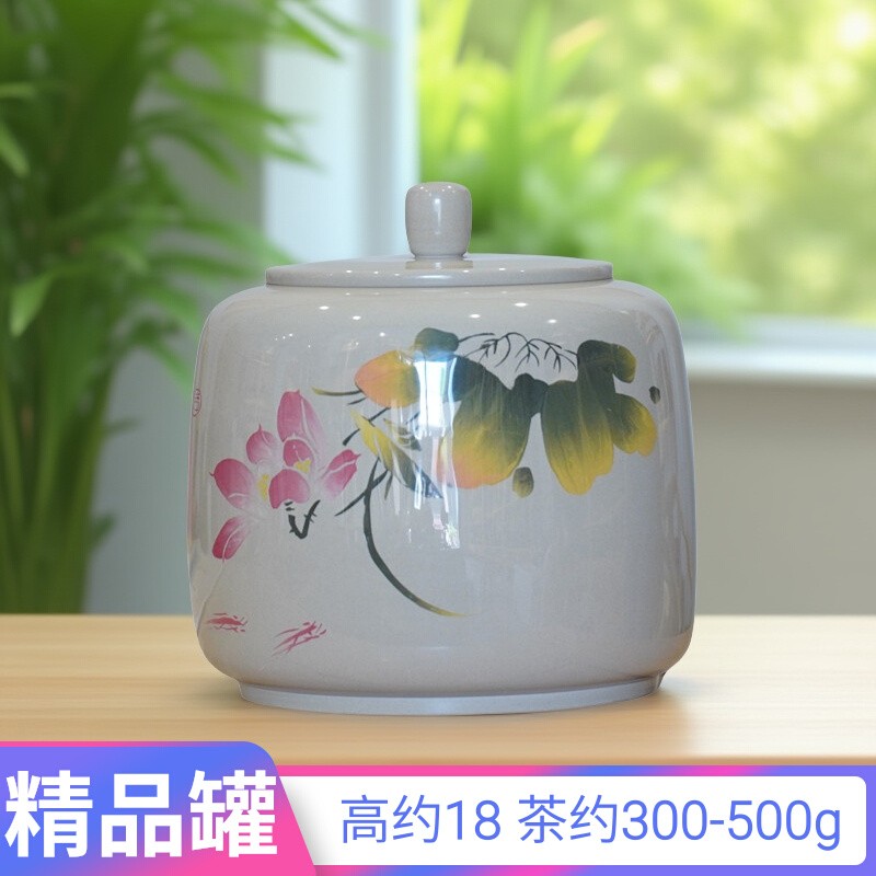 云南建水紫陶茶叶罐白泥小号名家陶瓷迷你罐子普洱茶醒茶罐茶盒茶