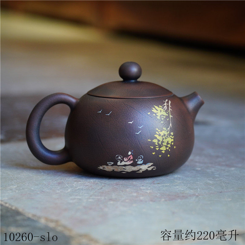 建水紫陶茶壶大容量西施壶非宜兴紫砂茶壶纯手工大号单壶高端家用