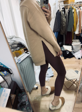 法系老牌 侧开衩 显瘦拉长比例 羊毛羊绒厚毛衣全场景 大衣好搭档