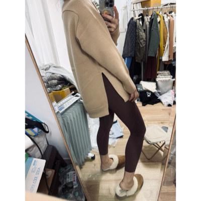 法系老牌 侧开衩 显瘦拉长比例 羊毛羊绒厚毛衣全场景 大衣好搭档