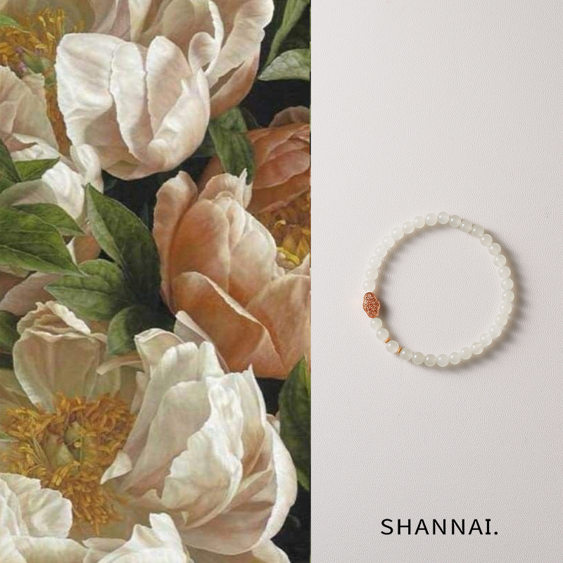 shannai原创天然和田玉晴水手串