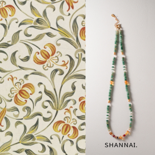 shannai原创「幸尔」新中式 国风串珠项链非洲玉月光石小众锁骨链