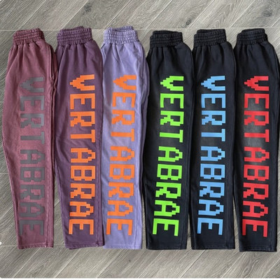 Vertabrae sweatpants 洗水立体印花字母多色运动男休闲长裤卫裤