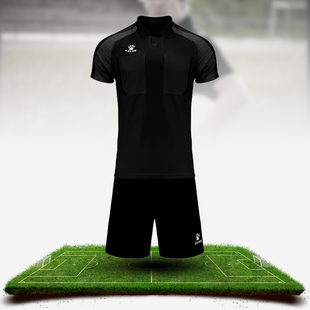 KELME卡尔美吸汗透气足球裁判服套装专业比赛男女短袖短裤可定制