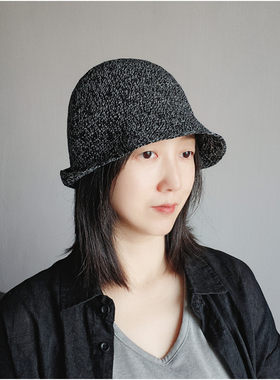 土豆夫人男女春秋花亚麻渔夫盆帽