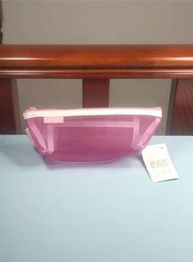 COLOREE笔袋文具盒简约大气透明彩色网格尼龙大容量3