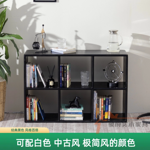 全实木橡木格子柜书柜进口组合柜