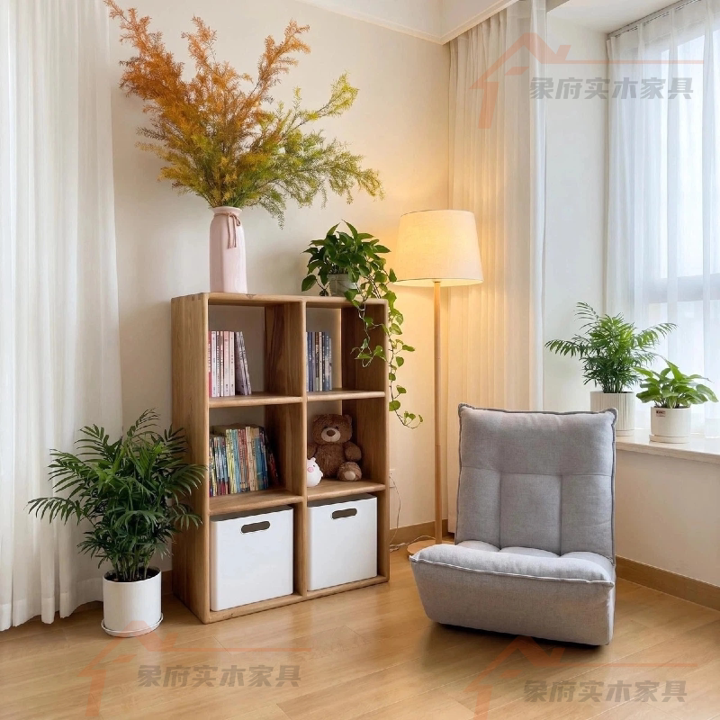 清漆全实木书架置物架图片