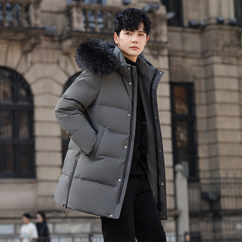 冬90%鹅绒羽绒服中长款加厚真毛领零下防寒外套H817-P320538,男装羽绒服,星座1210A