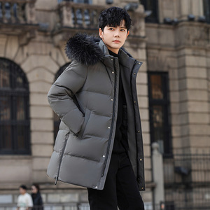 冬90%鹅绒羽绒服中长款加厚真毛领零下防寒外套H817-P320538图片
