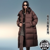 90%羽绒服情侣长款连帽过膝零下防寒羽绒服DB758-P430，男装羽绒服，星座1210A
