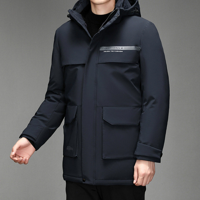 中长款新款爸爸工作服老年羽绒服男加厚爷爷装老人外套2307-P240,男装羽绒服,星座1210A